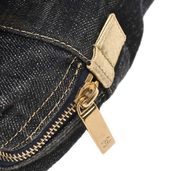 Chanel Navy Sparkling Denim Tote Handbag - Picture 6 of 10